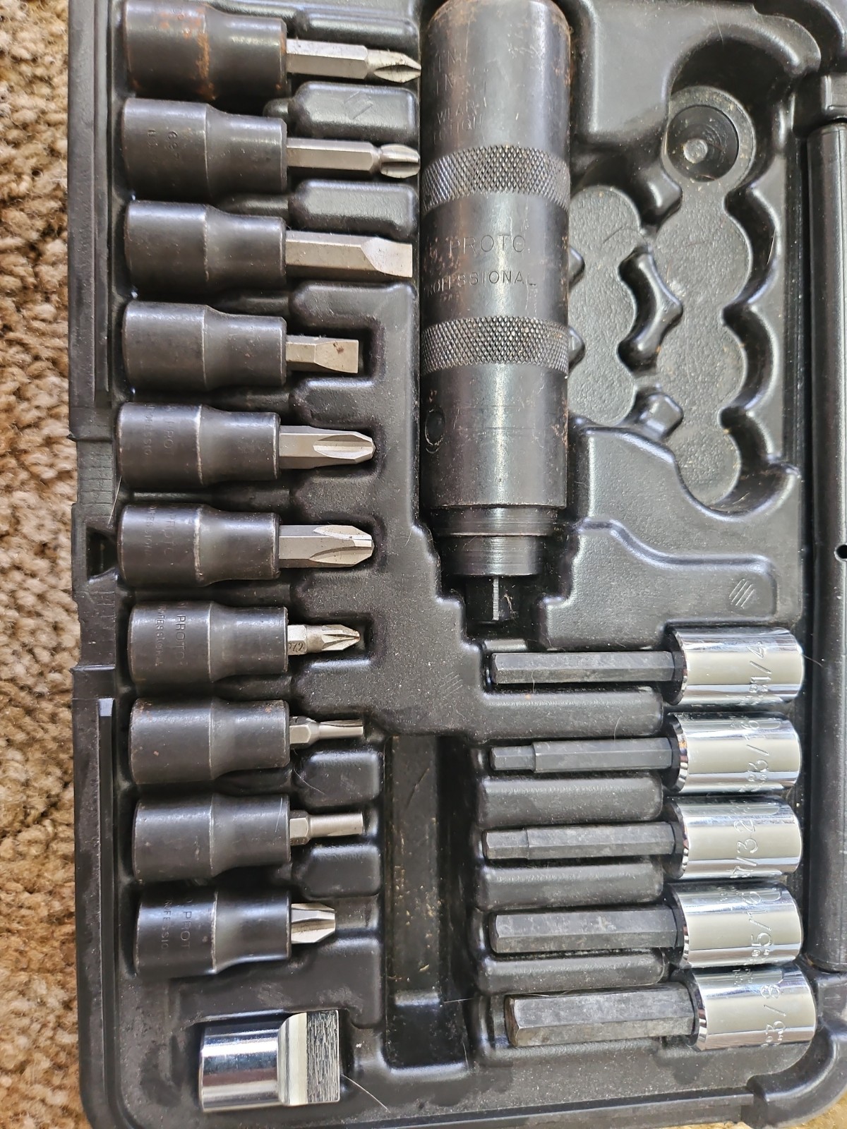 Proto Hand Impact W/ IMPACT sockets SET ALAN BITS AN IMPACT DRIVER’S SOCKETS