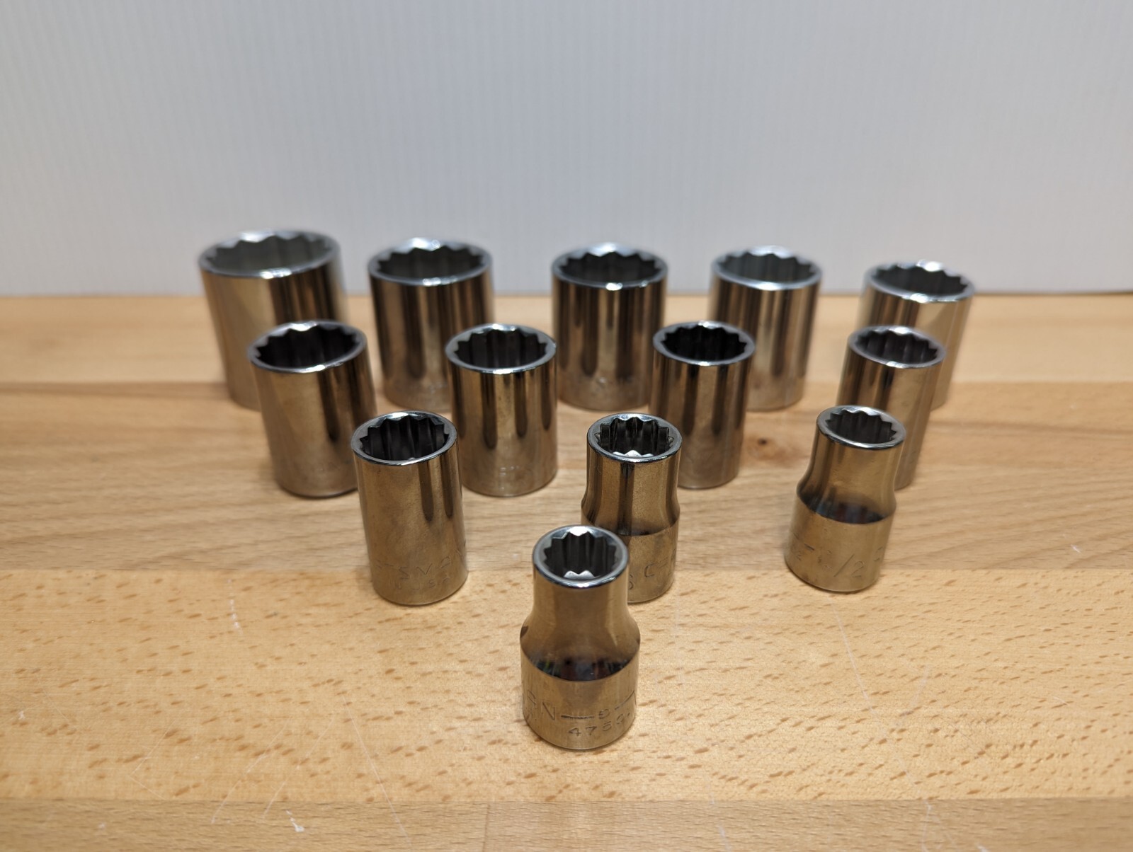 NOS Craftsman G Series 12 Point 1/2″ Made In USA 7/16″ To 1 1/4″ 13 Piece Set