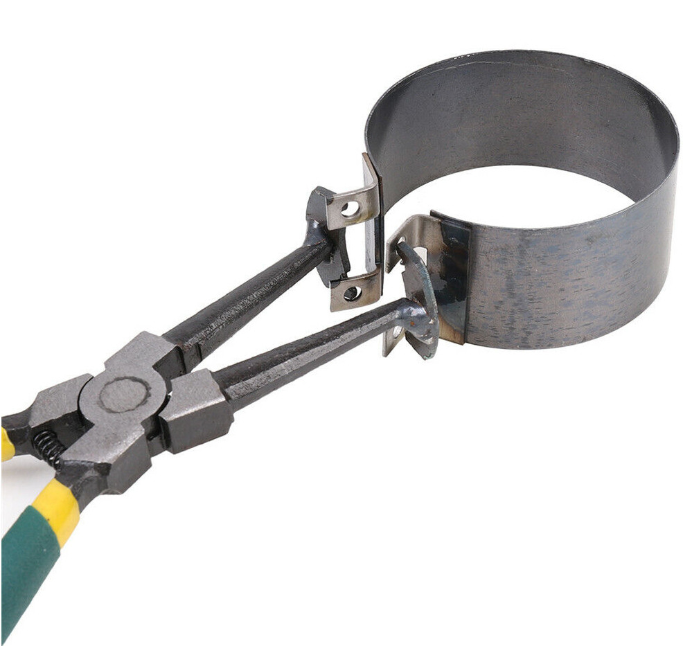 Professional 14Pcs Piston Ring Compressor With Ratcheting Plier & Carrying Case