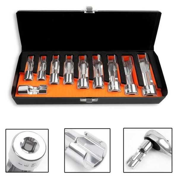 Diesel Injector Socket Wrench Set 38inch Drive with Chrome Vanadium Steel