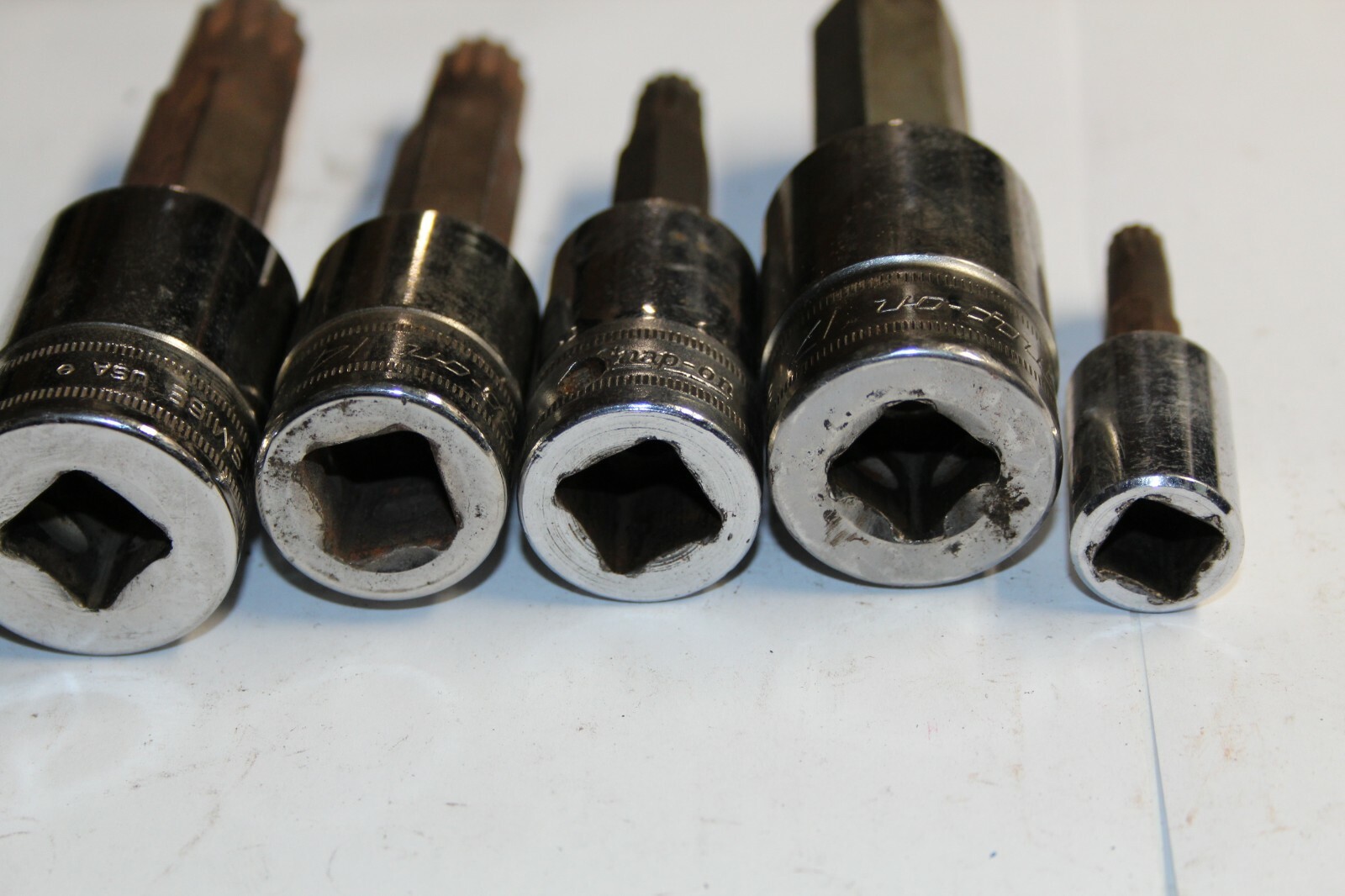 SNAP-ON TOOLS 1/2″ Drive Metric Triple Square Bit Socket Driver LOT 5pc USA