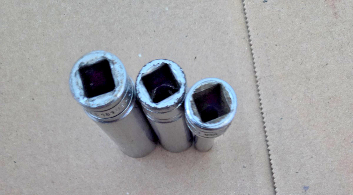 SNAP ON 3/8″ DRIVE SFS DEEP SOCKET LOT SFS181 SFS161 SFS081 9/16 1/2 1/4 6 POINT