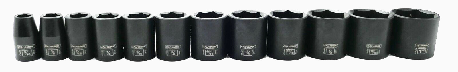 12 pc 3/8″Dr. 6 POINT SAE Standard/Shallow Impact Socket Chrome Vanadium CRV Set