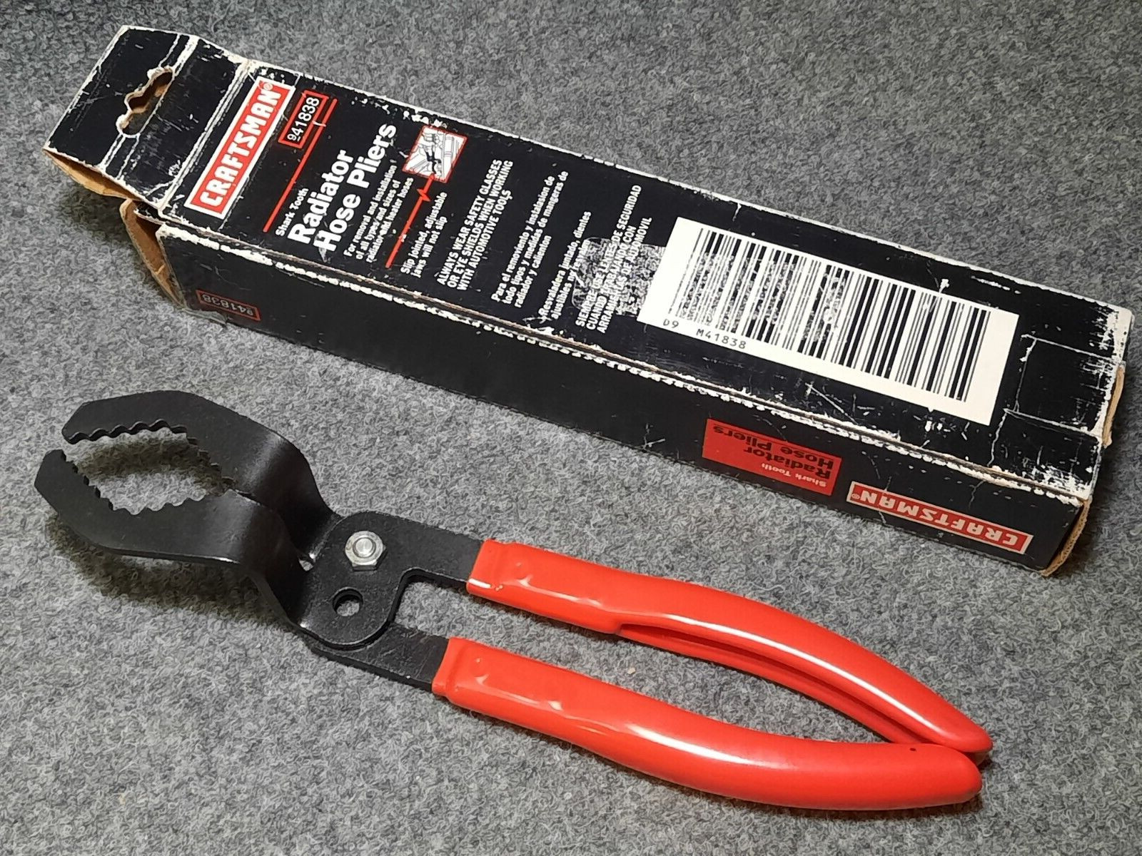 NOS Craftsman USA 41838 F Adjustable «Shark Tooth» Radiator Hose Pliers RARE