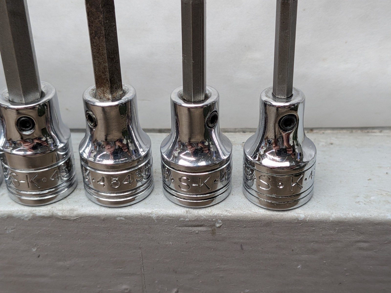 VTG S-K TOOLS USA 8pc 3/8″ METRIC HEX BIT SOCKET SET w/CASE 4mm-17mm, USA MADE