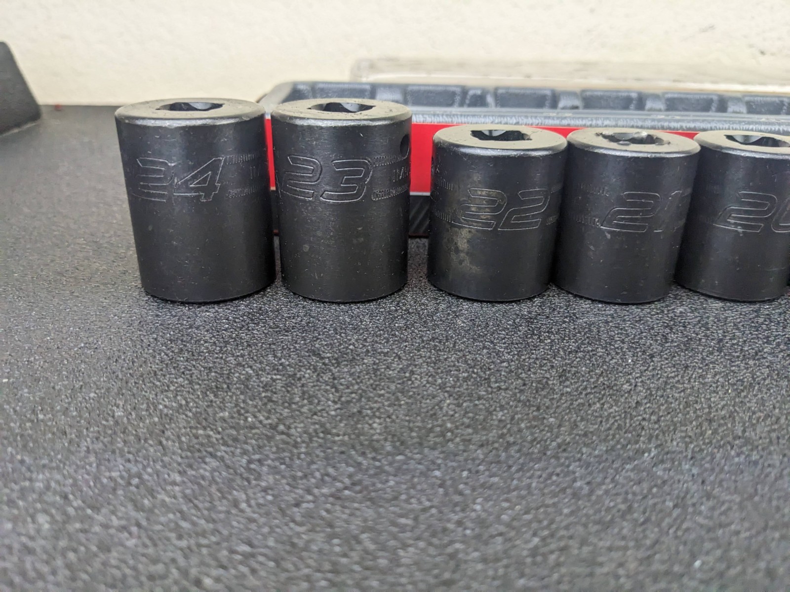 #bm356 Snap On Tools 315IMMYA 15pc 1/2″ Drive Metric Impact Socket Set 10-24mm