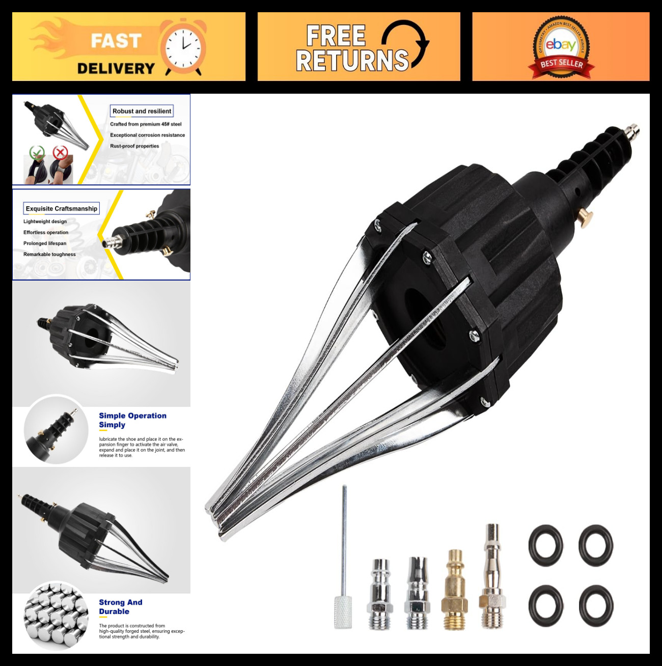 Universal Pneumatic CV Joint Boot Spreader Tool | Air-Powered Expander for Easy