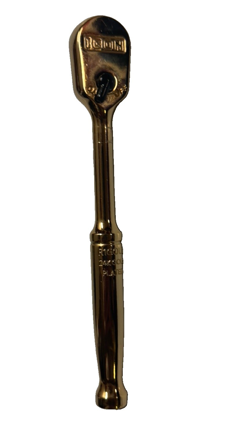 ICON 1/4″ Drive Special Edition 24K Gold Plated Ratchet R1GOLD 59786 MINT Cond.
