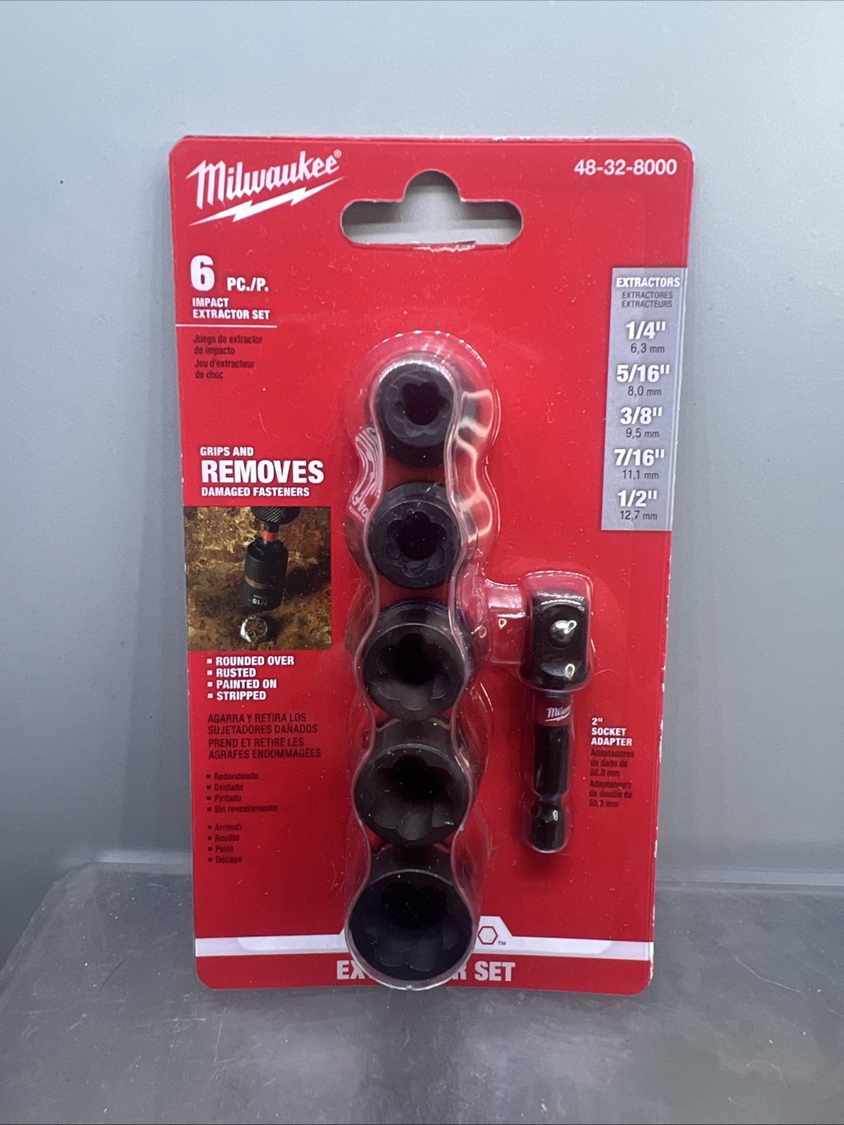 Milwaukee 6 Piece Impact Extractor Set 48-32-8000