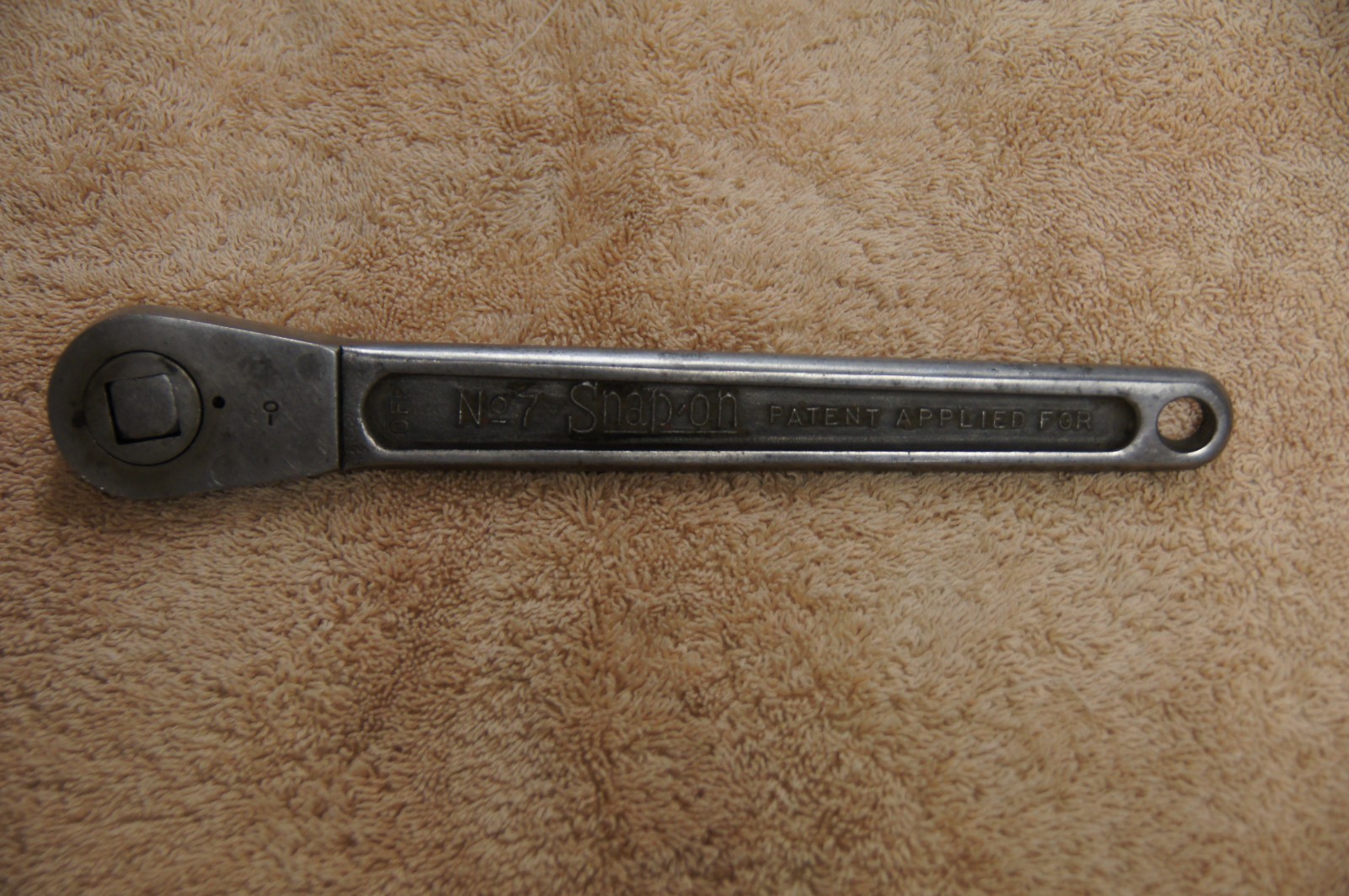 Snap-on antique ratchet wrench No 7 patent applied for
