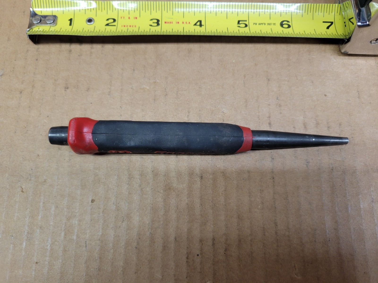 Snap On 5/32″ Starter Punch With Red / Black Comfort Handle Grip No PPSG205
