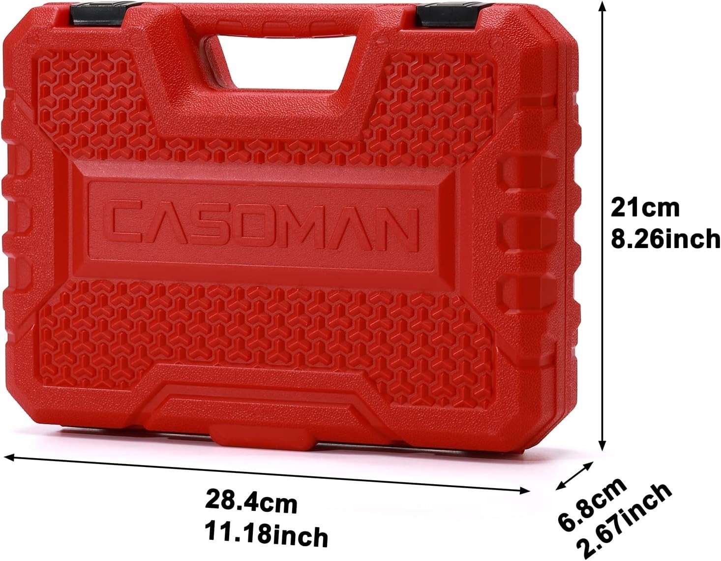 CASOMAN 1/4 Inch Drive Master Impact Socket Set, 50-Piece, SAE/Metric, 5/32 Inch