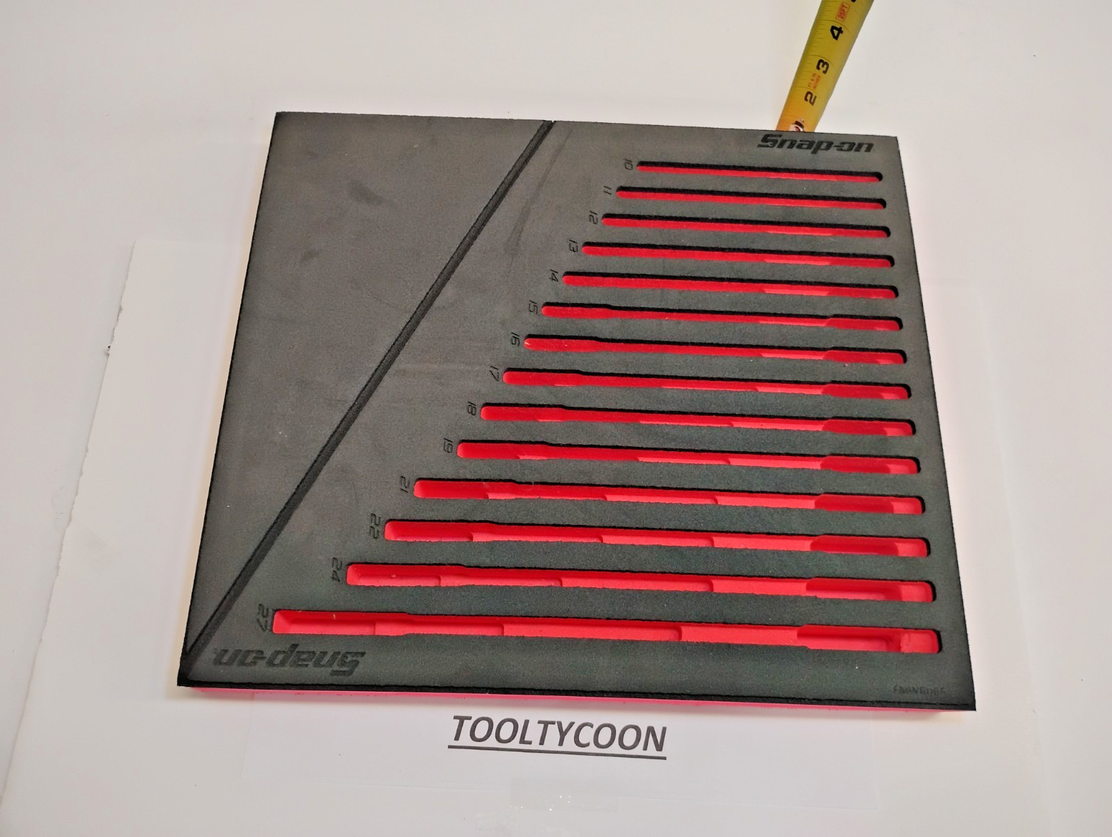 Snap-on Tools NEW RED Wrench Foam ONLY For METRIC 4 Way ANGLE Wrenches FMWR11BR