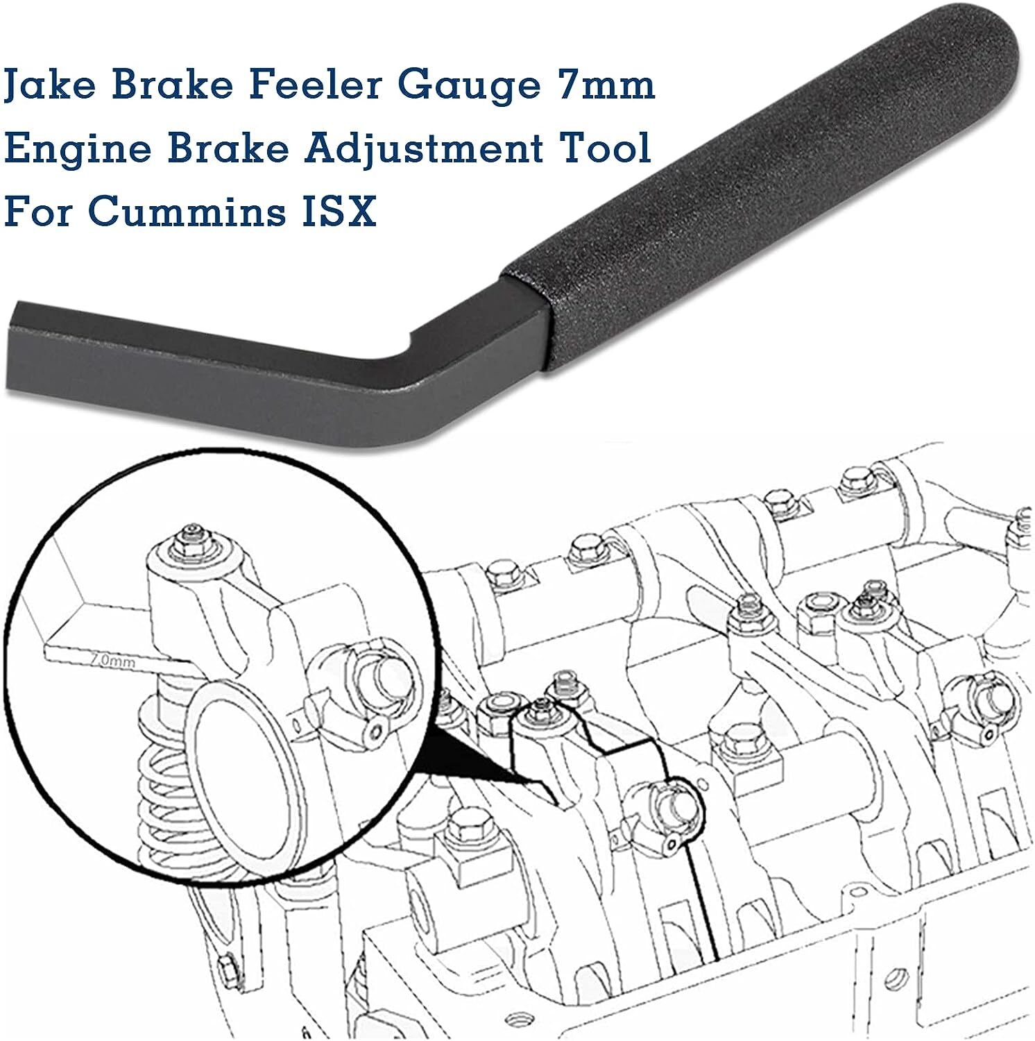 3163530 Engine Brake Adjustment Tools 7MM for Cummins ISX Engine Jake Brake