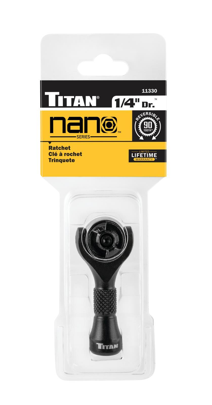 Titan Tools 1/4 In. Drive Nano Swivel Ratchets 11330