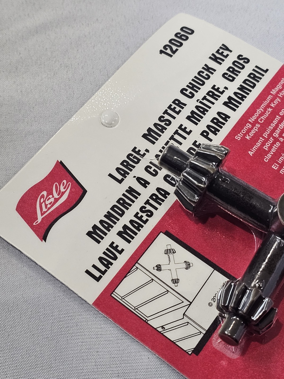 Lisle 12060 Large Master Magnetic Chuck Key with 4 Sizes🔺️SEALED