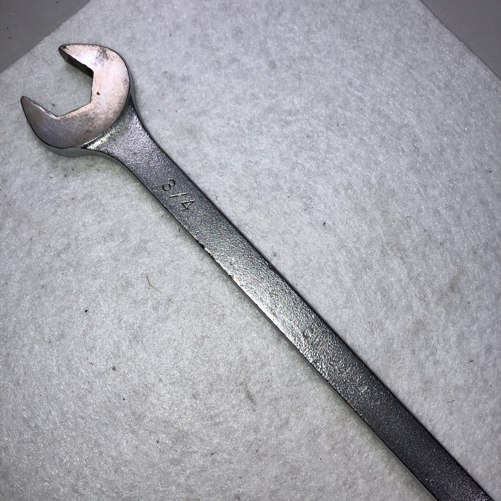 Cornwell CW2424 SAE 3/4”Combination Wrench 12 Point USA Satin Chrome Vintage