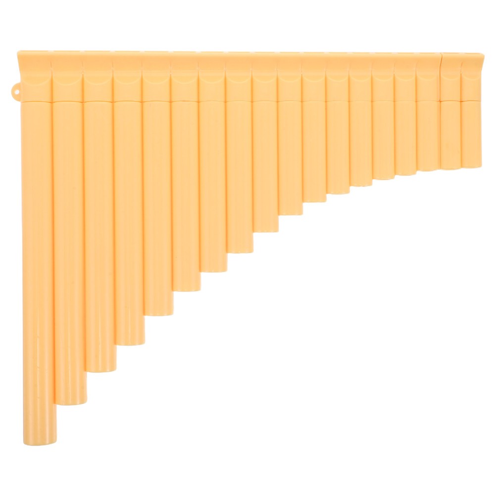 Handmade Yellow ABS Pan Flute for Students Durable Traditional Chinese Panpipe