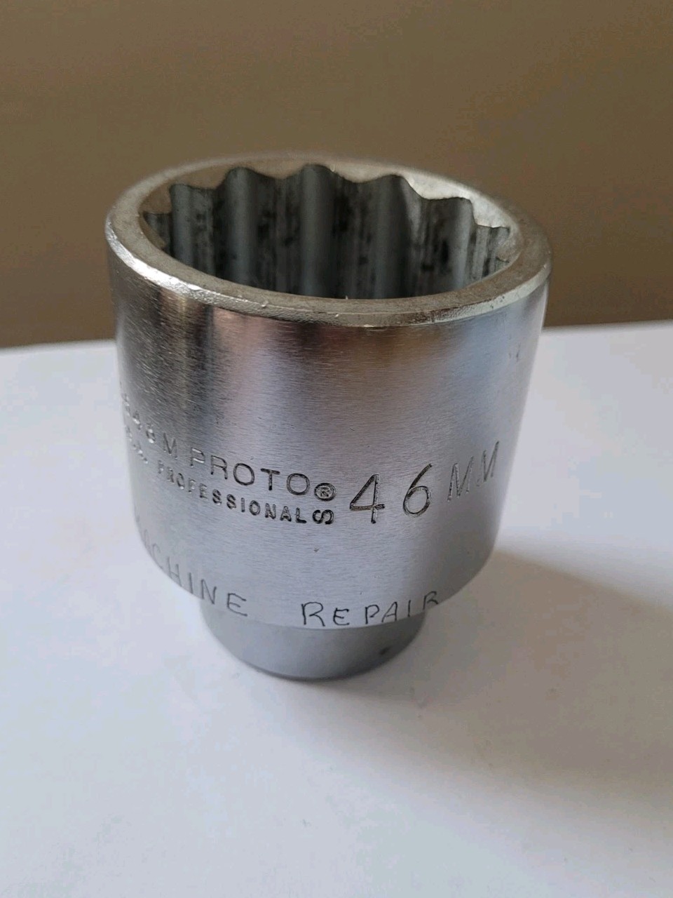 1 – Proto Professional 3/4″ drive, 12 Point USA Socket Chrome 46mm 5546M. USED