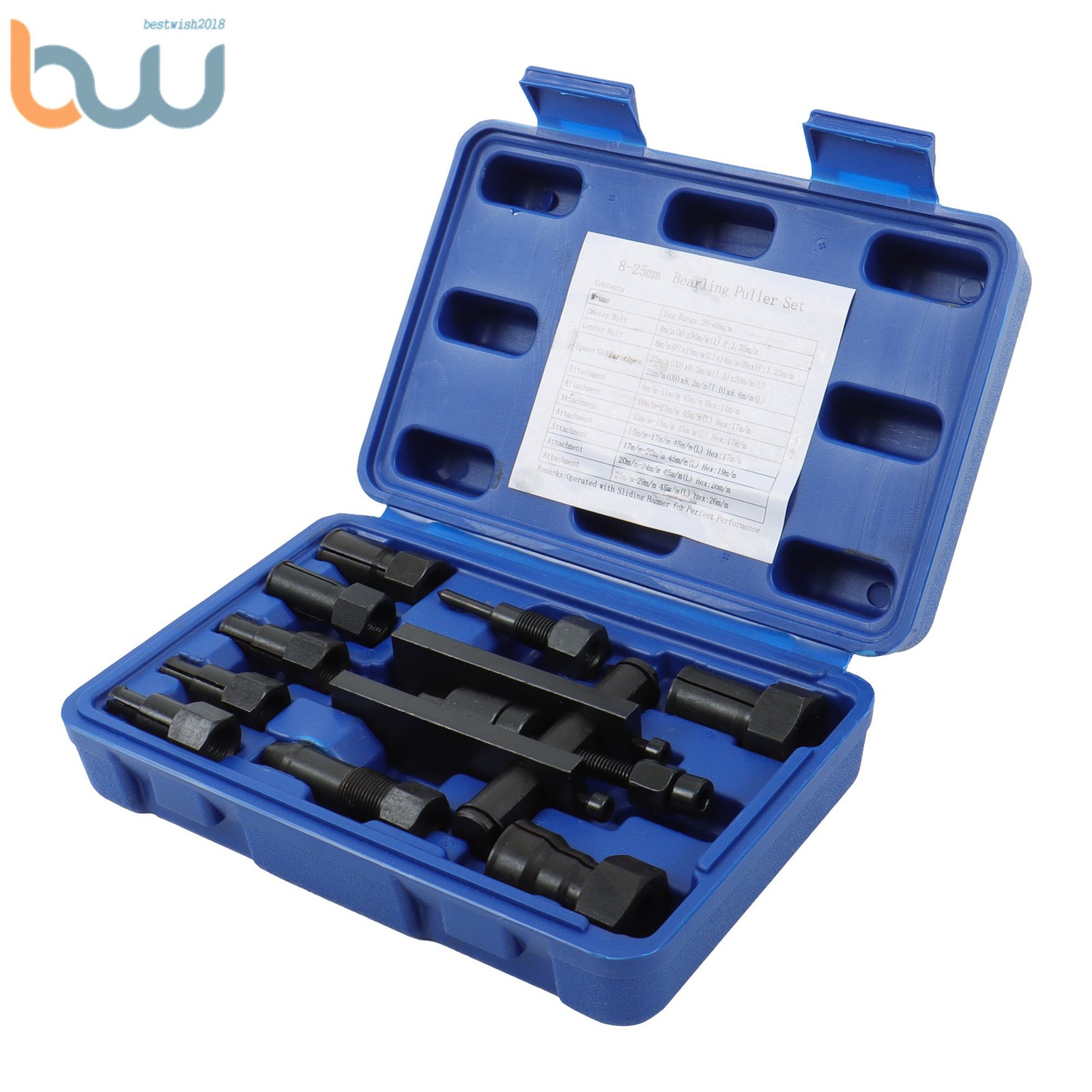 10PCS Universal 8-25MM Motorcycle Inner Bearing Disassembly Tool Set With Box