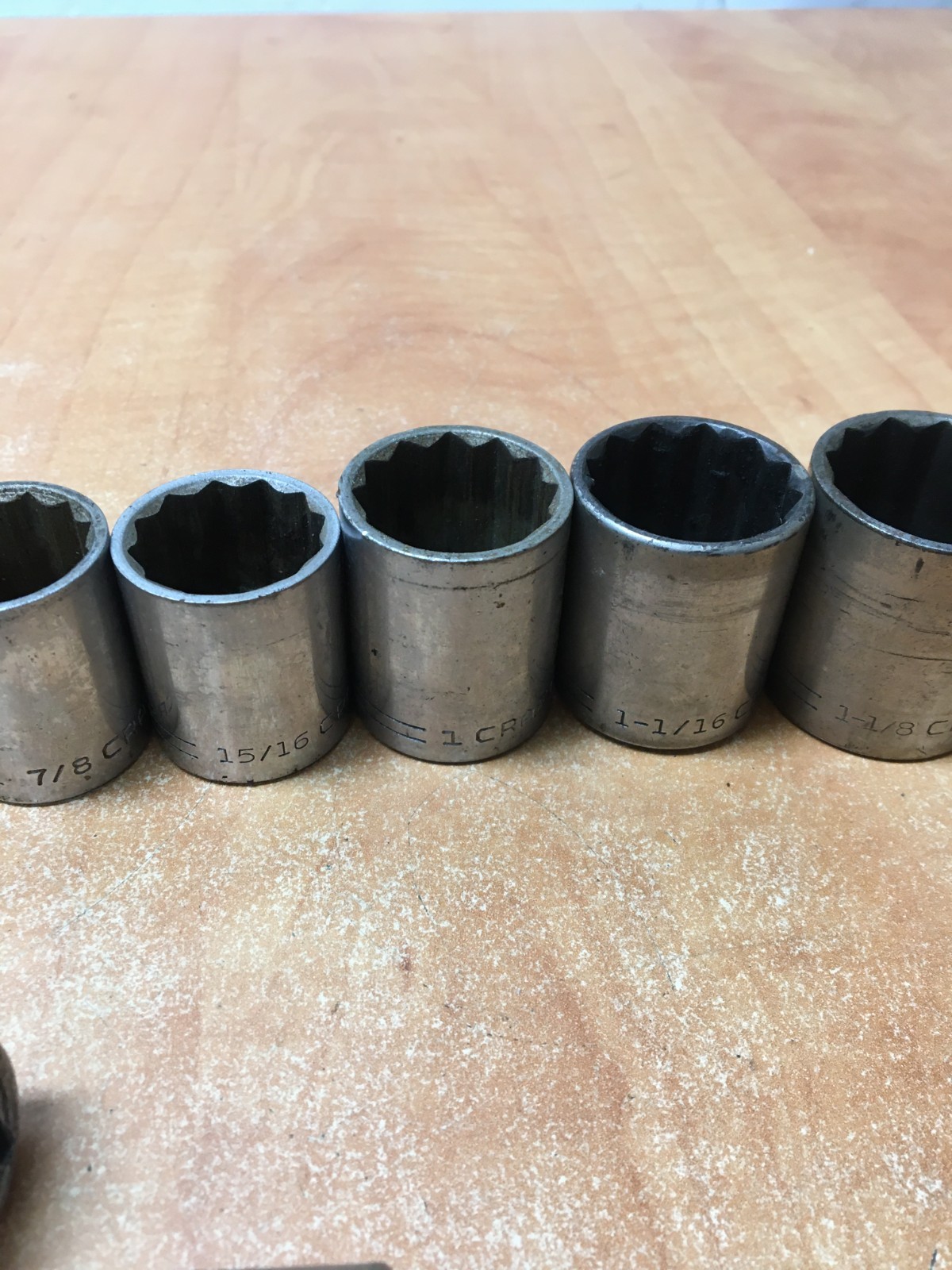 Vintage Craftsman 1/2” Drive Socket Set =V= Series 17 Pieces 12 Point SAE