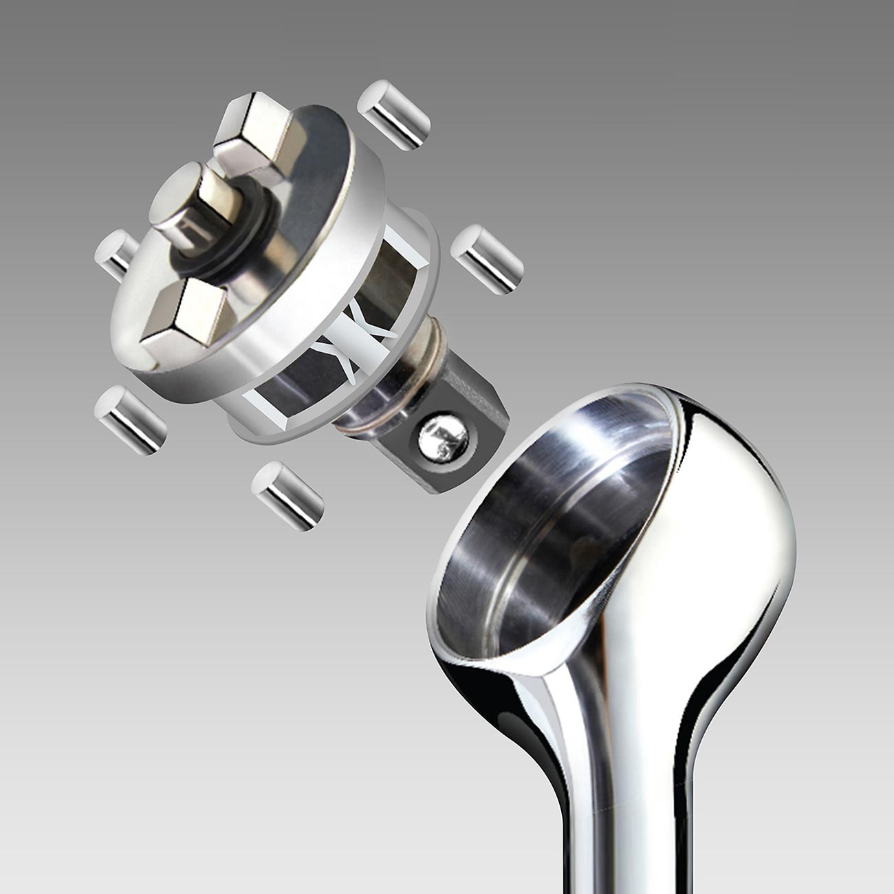 Zero Degree 3/8″ Drive Gearless Ratchet 1° Sweep Quick Release Chrome Plated