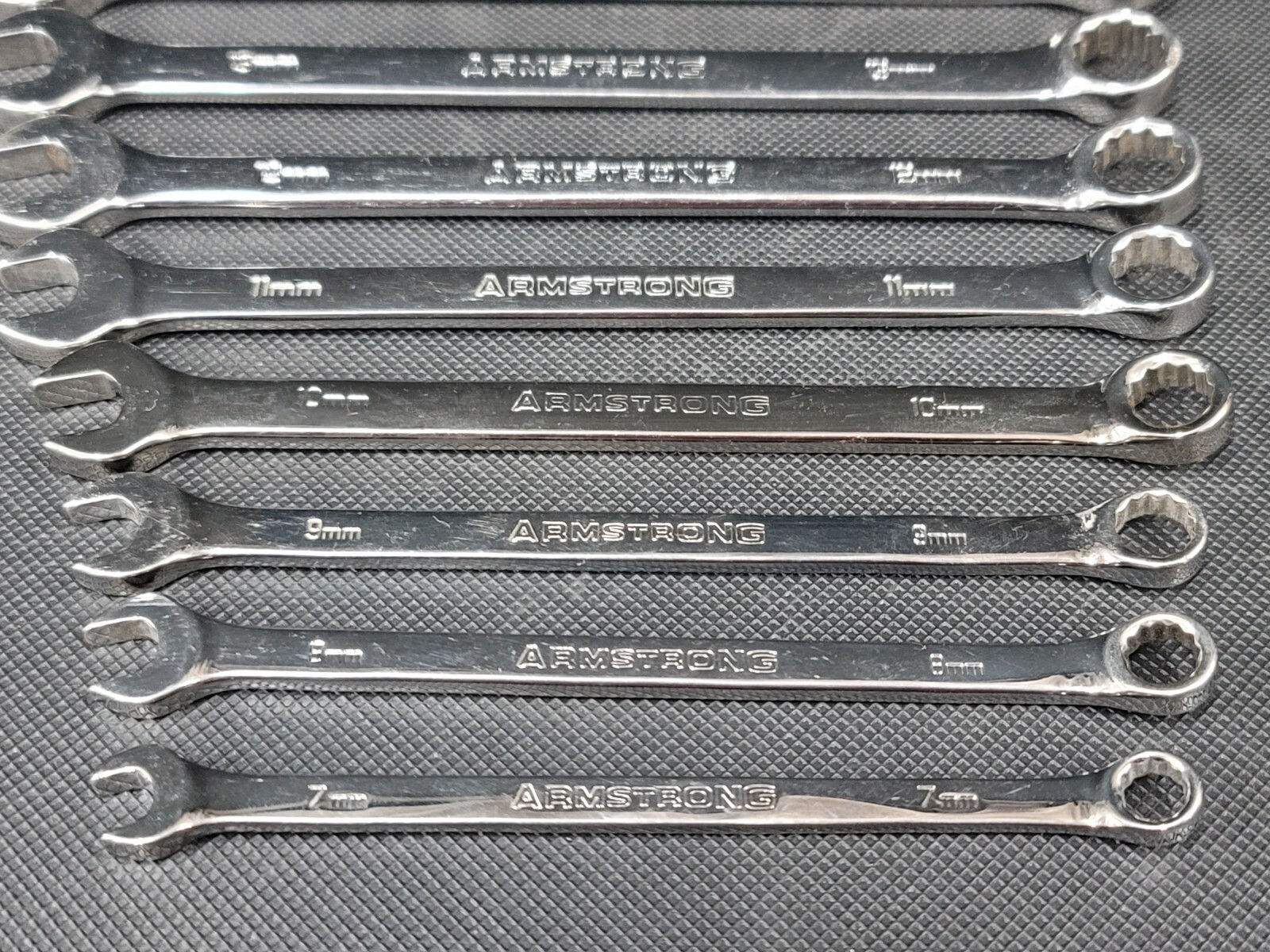 Armstrong Tools 15 pc 12 point Metric Combo Wrench Set 7-19mm & 21-22mm GMTK 52