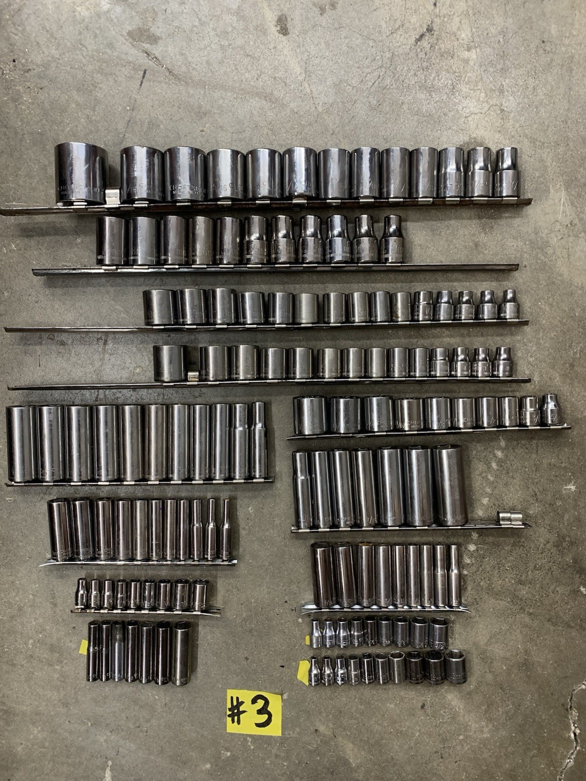 Craftsman 100% USA HUGE Socket Set Collection SAE/ Metric 1/4”, 3/8”, 1/2” [#3]