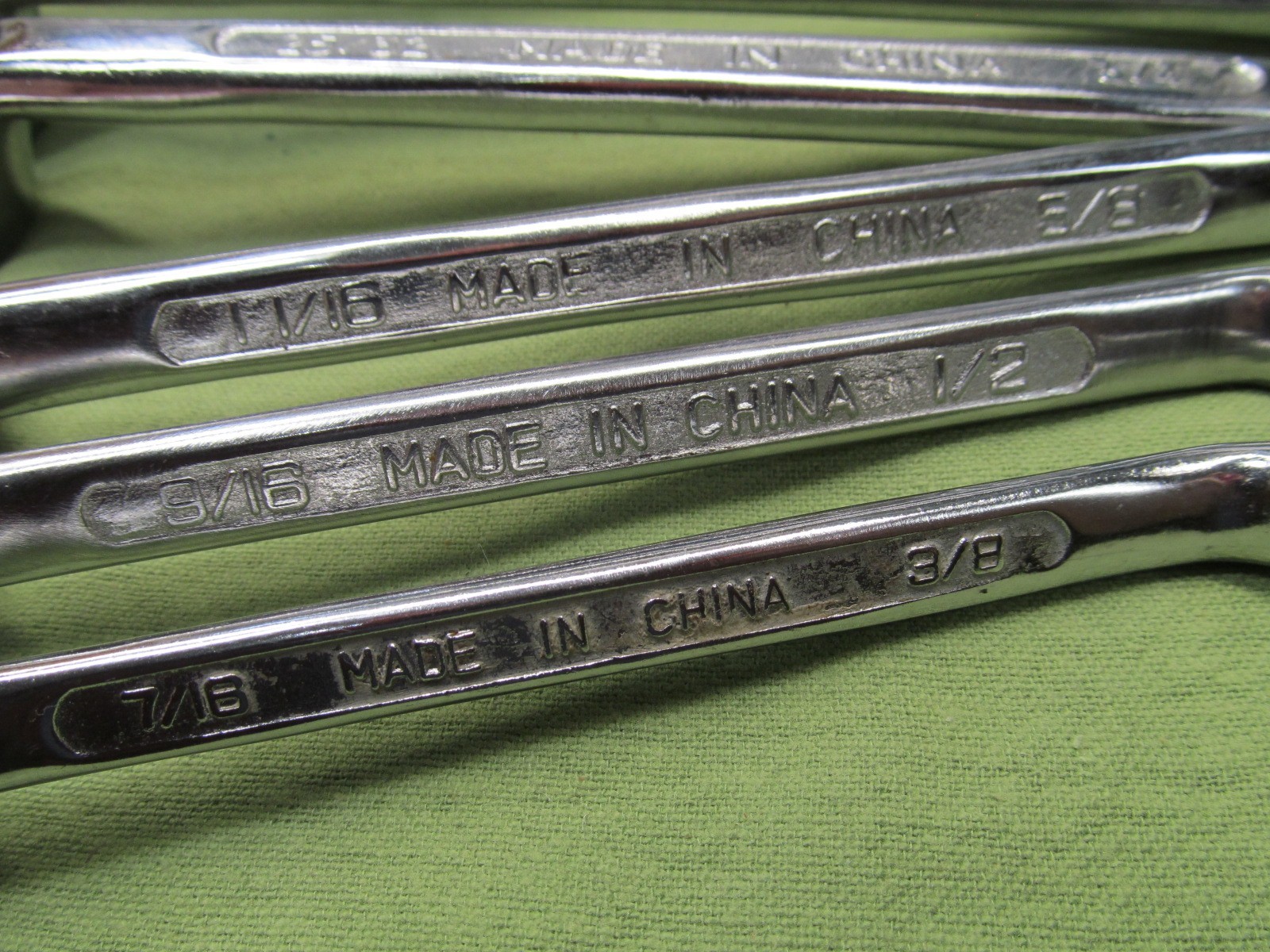 Older China Made 6pc SAE Deep Offset Box End Wrench Set – 3/8″-1″ – Fukung Brand