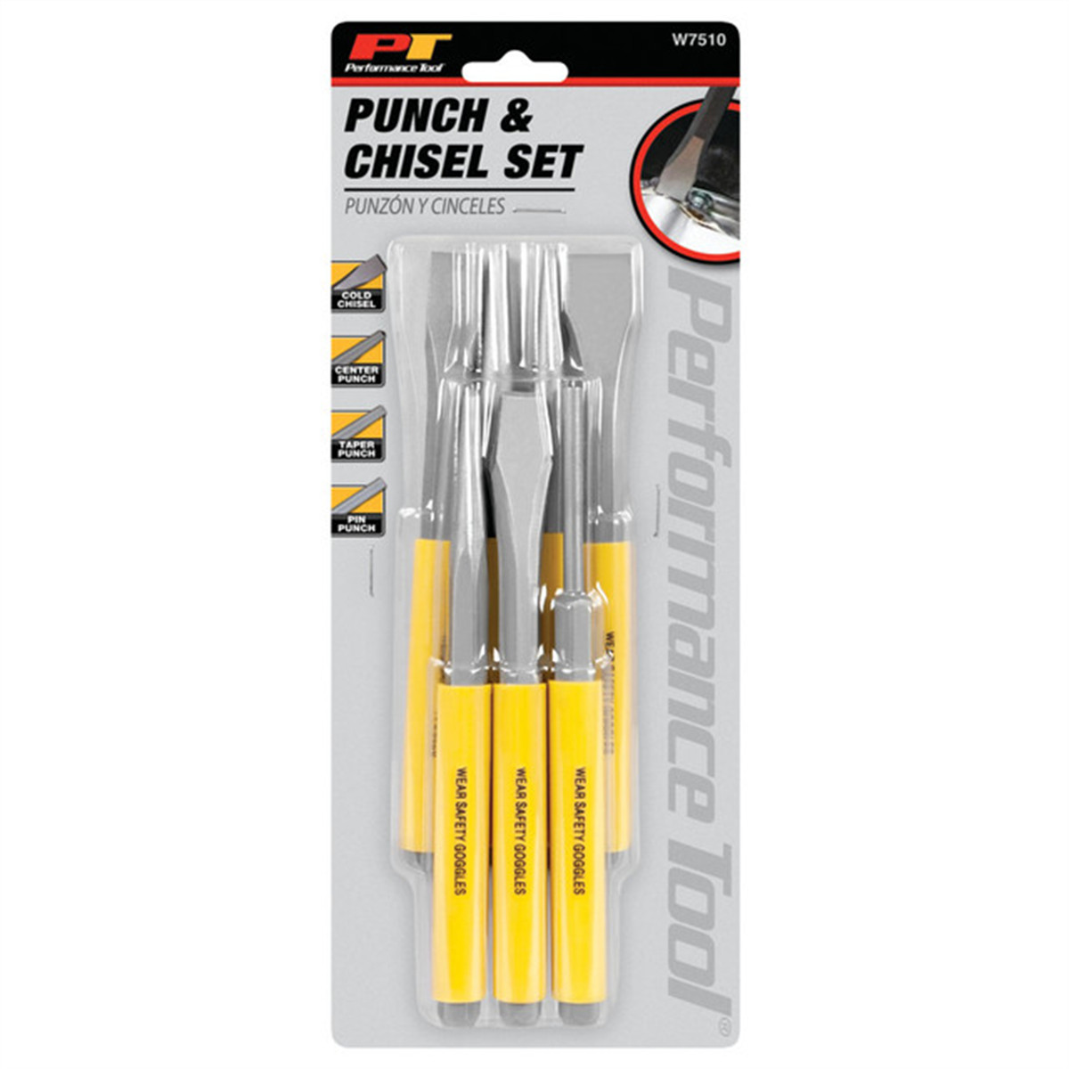 Wilmar Corp. / Performance Tool 7 Piece Punch and Chisel Set