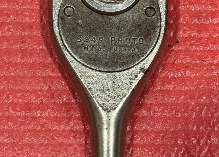 Proto Tools 5249, 3/8″ Drive Pear Head Ratchet Knurled Handle Made in USA