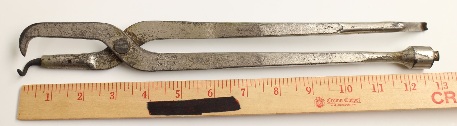 Snap-on USA 13″ Brake Spring Pliers Hook End No 131A Vacuum Style Grip Snap On