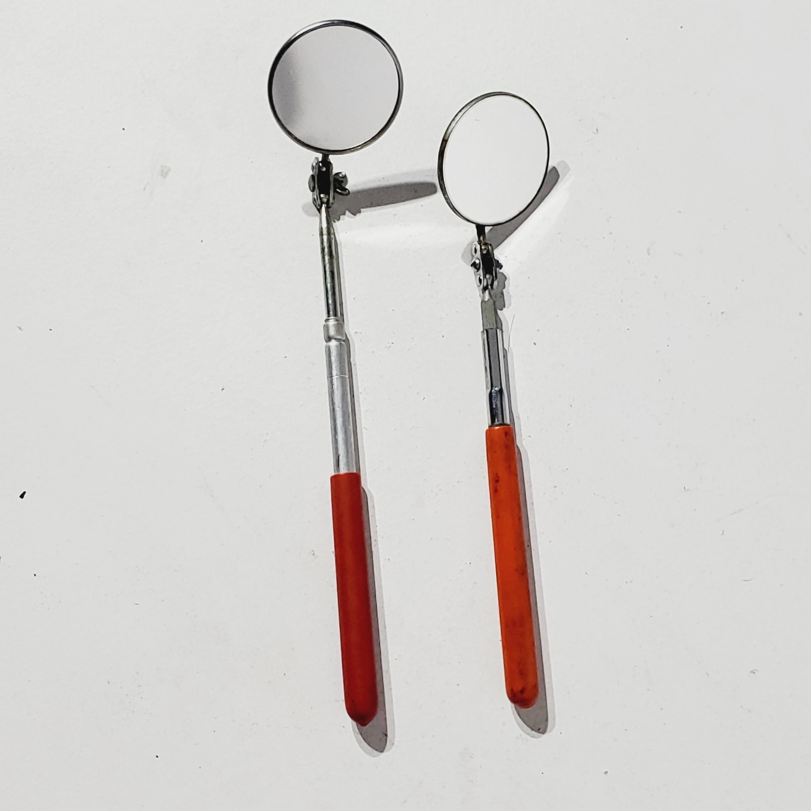 Telescopic Inspection Mirrors Pair Of 2 Ullman C-2 & General 557 Retractable
