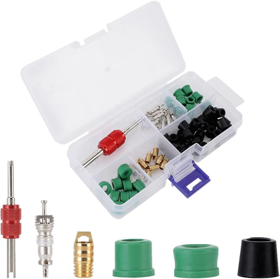 71PCS Car AC Repair Kit Valve Core Remover Gasket Hose Seal Tool Set Universal.