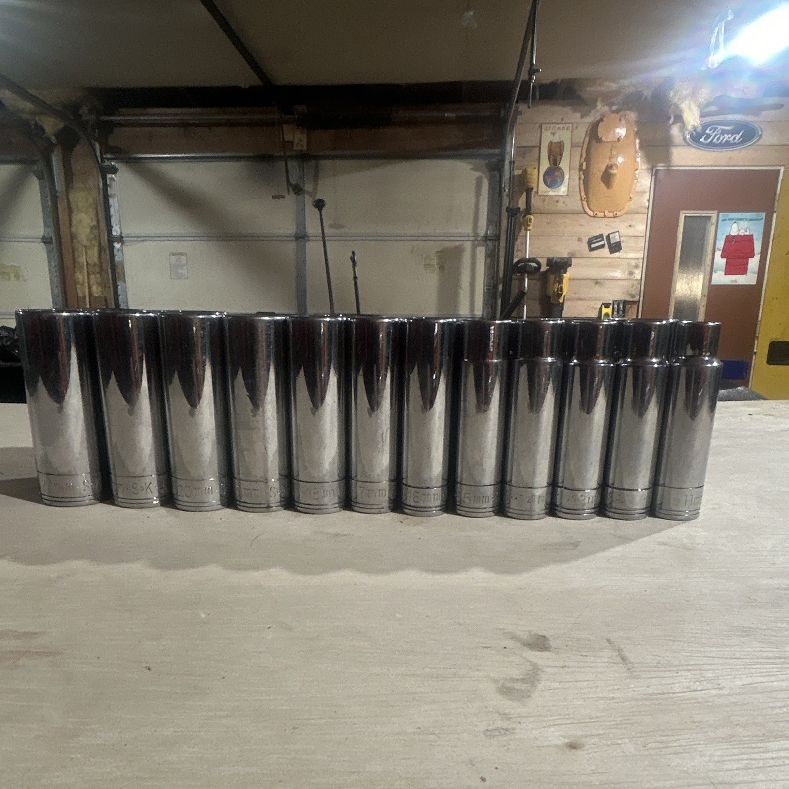 Sk 12 Point Metric Deep Socket Set 1/2” Drive
