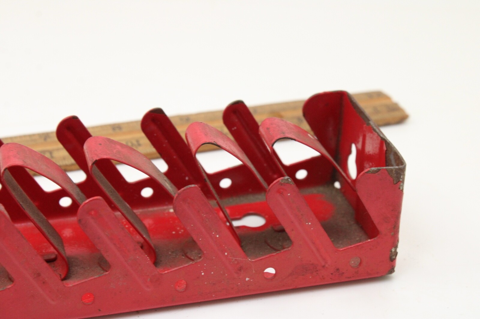 Spanger Model 850 Wrench Rack Only Holds 8 Wrenches Red Metal Wall Mount USA