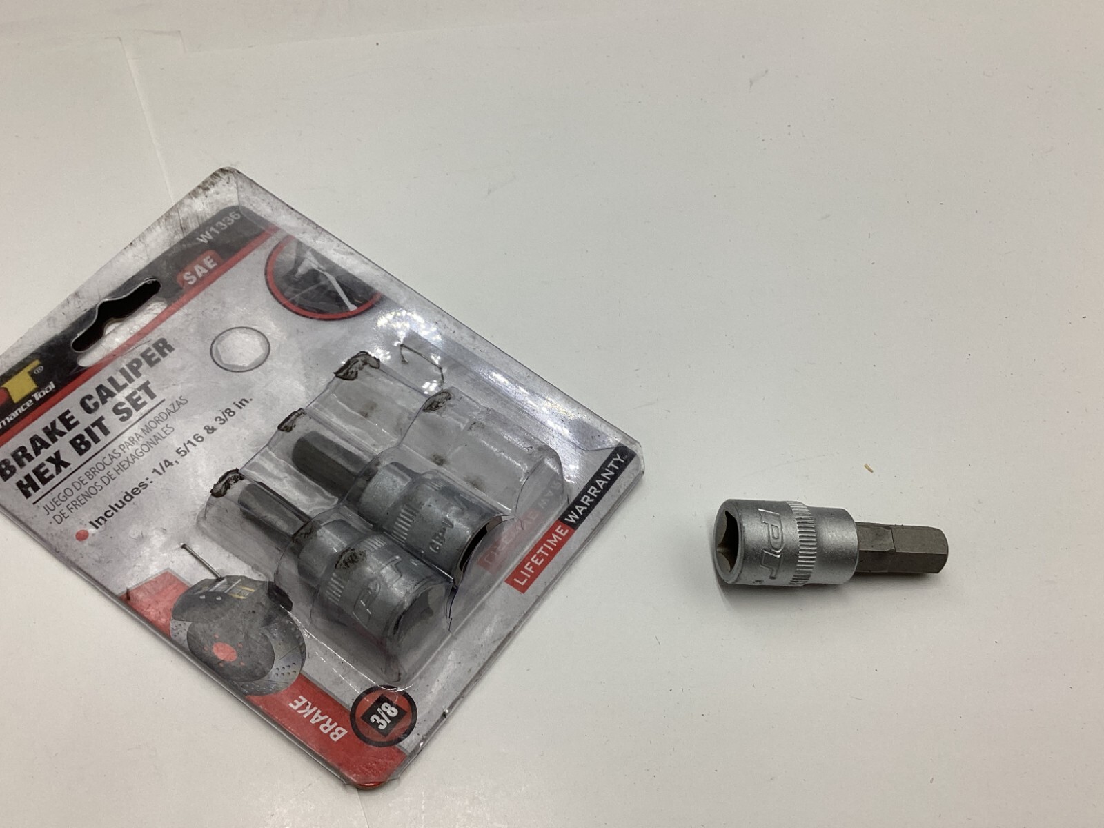Performance Tool W1336 3-Piece Brake Caliper Hex Bit 1/4, 5/16 & 3/8 Inch