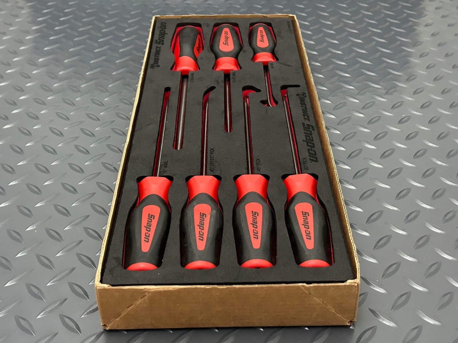 Snap-on 7-Piece RED Soft Grip Heavy-Duty Pick Foam Set SGLAS01FSETFR New SEALED