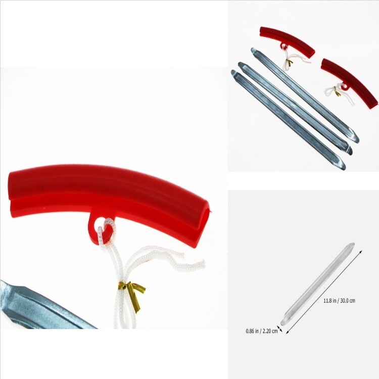 Motorcycle Tire Spoon Iron Lever Tool Changing Repair Bar Kit with Rim Protector