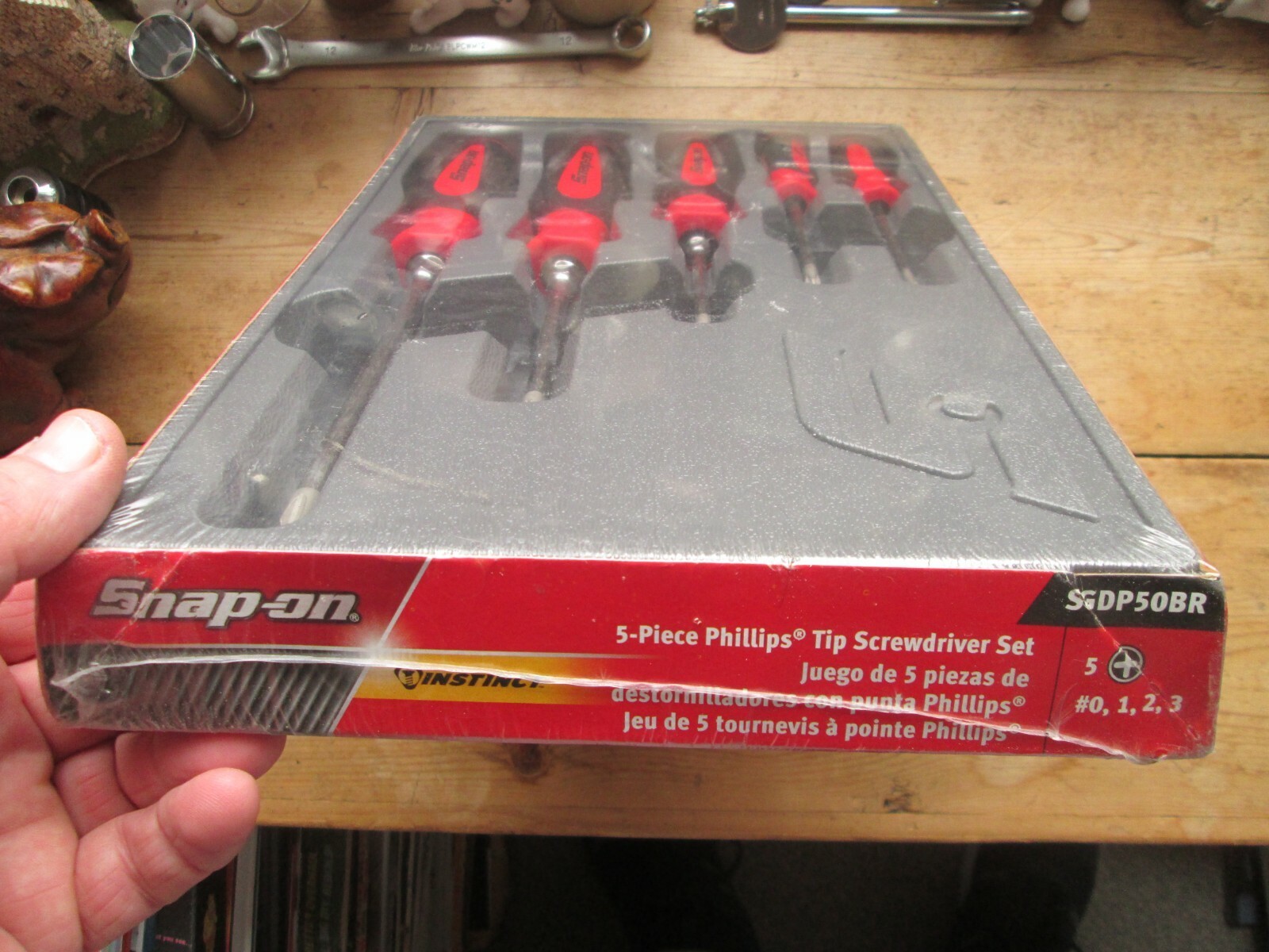 Snap On Classic Red Phillips Screwdriver 5 Piece Set New Premium Tools