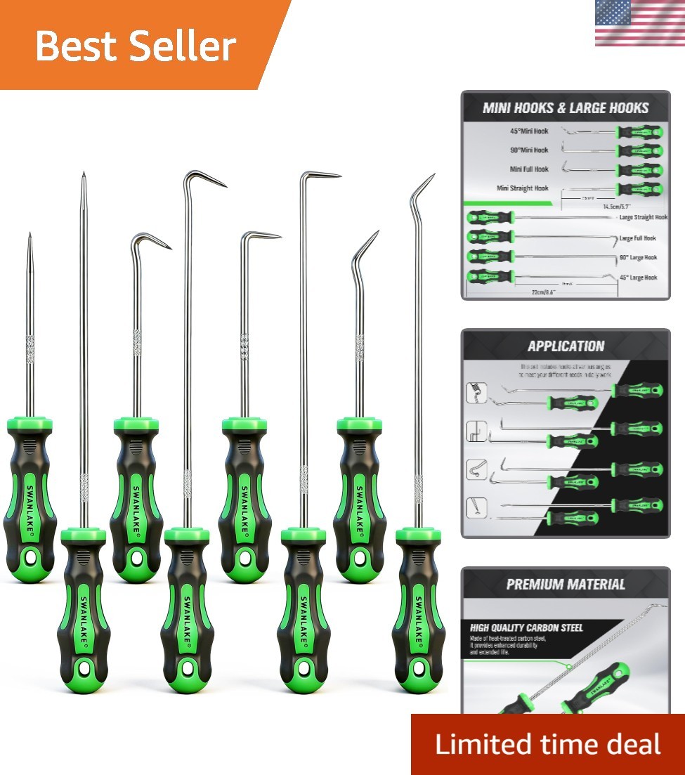 Professional 8-Piece Mini Pick Set – Non-Slip Precision for Automotive Repair