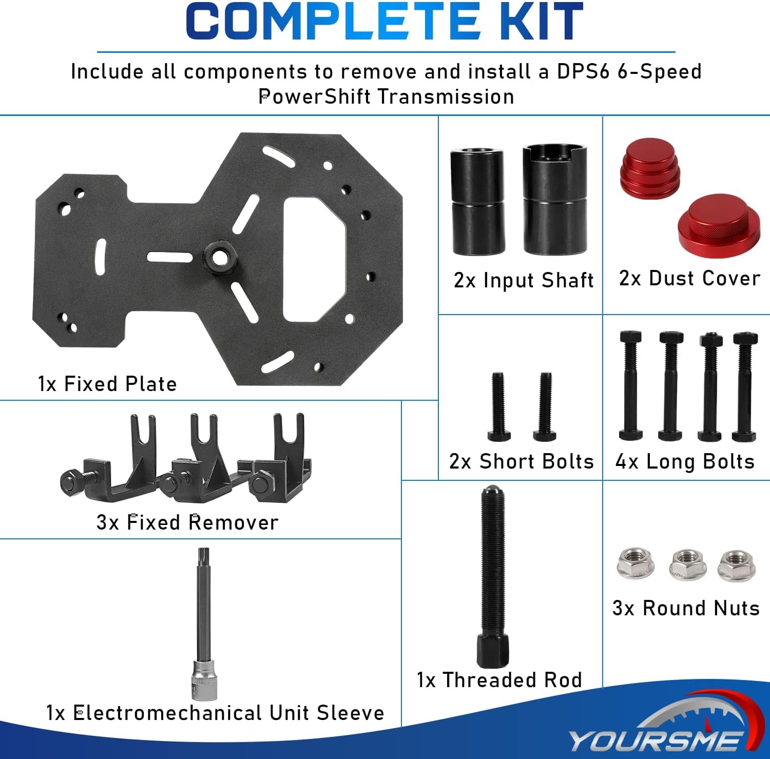 307675 Double Clutch Dry DPS6 Transmission Tools Kit For Ford Fiesta Focus Volvo