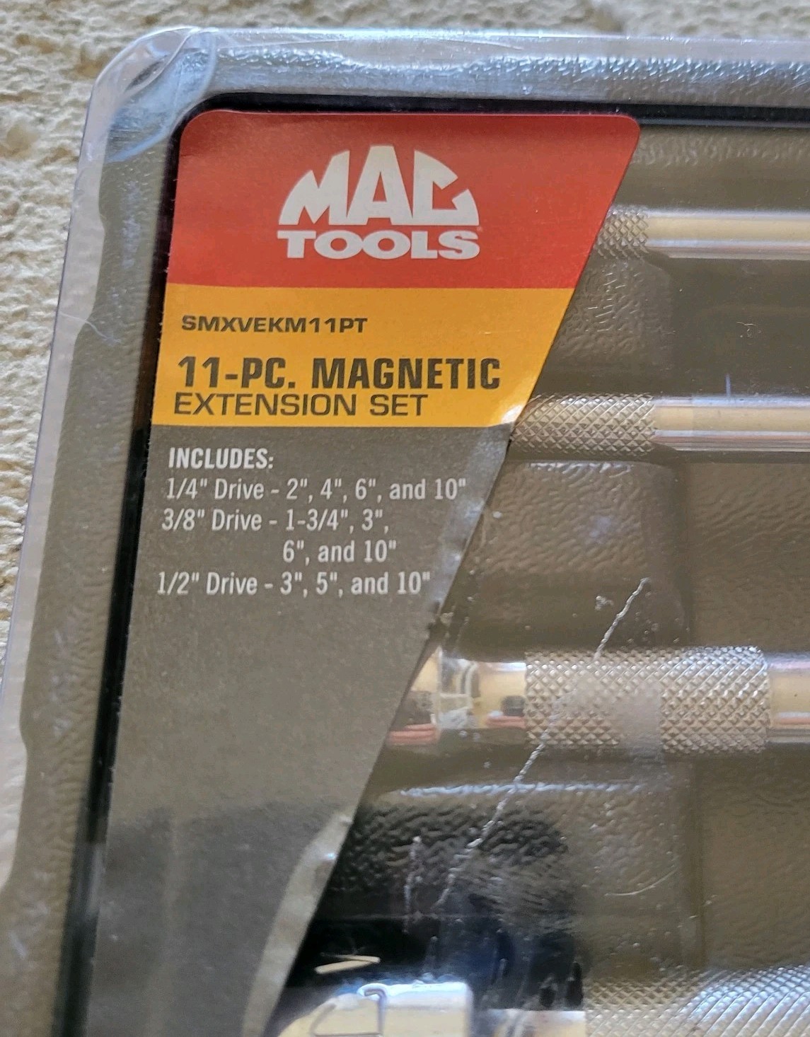 Mac Tools 1/4″3/8″,1/2″ Dri Magnetic Tipped Extension Set 1-3/4″,X2, X3, X6,X10