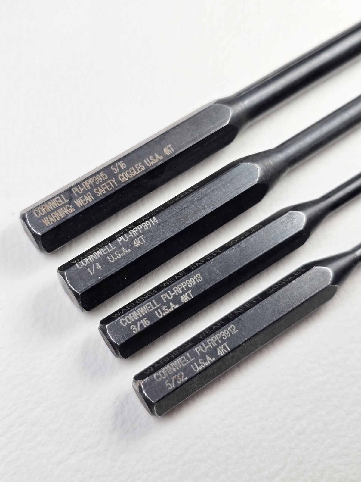 Cornwell 4 Piece Roll Pin Punch Set