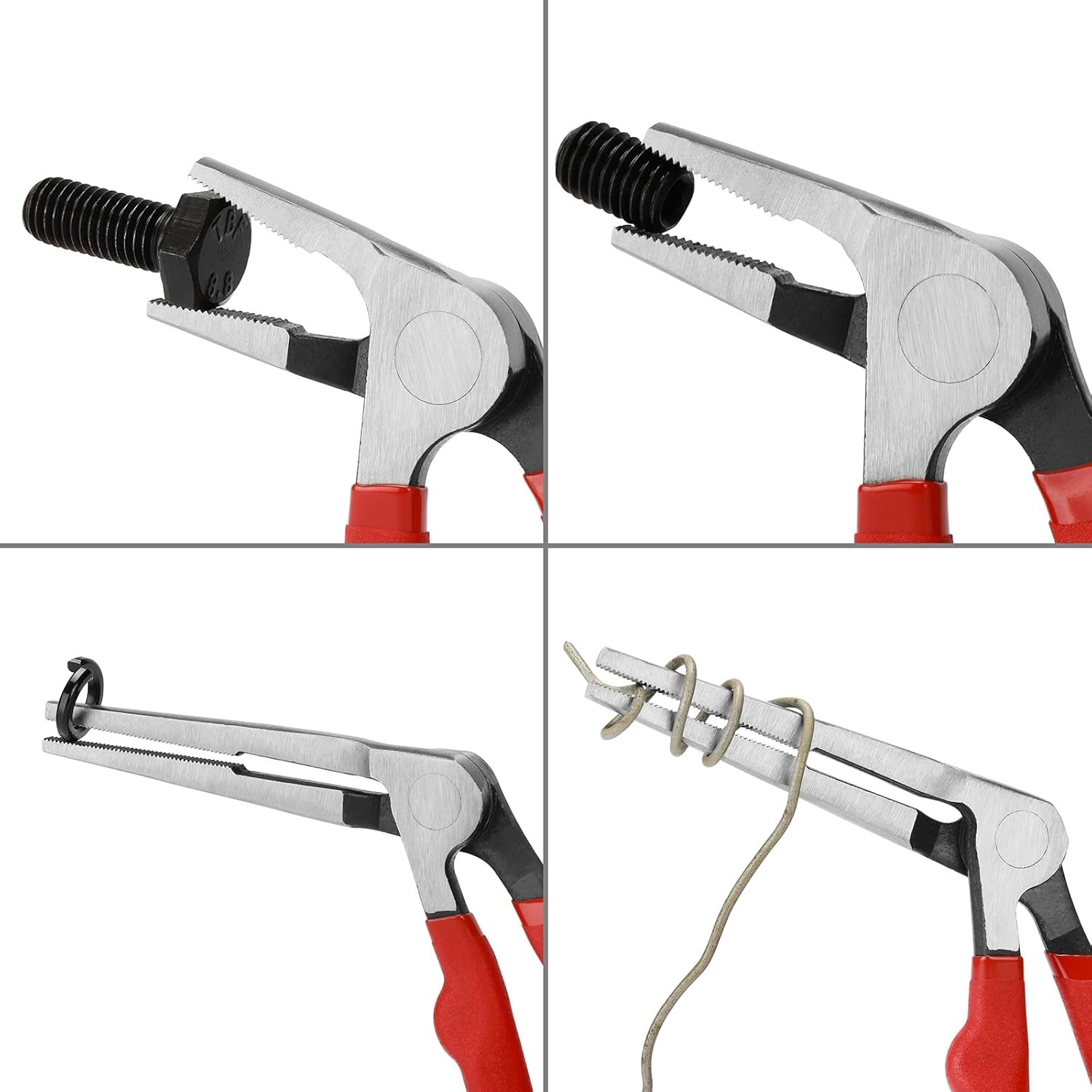 6″&8″ Kiwi Bent Head Needle-Nose Pliers, Angled Head Long Nose Pliers