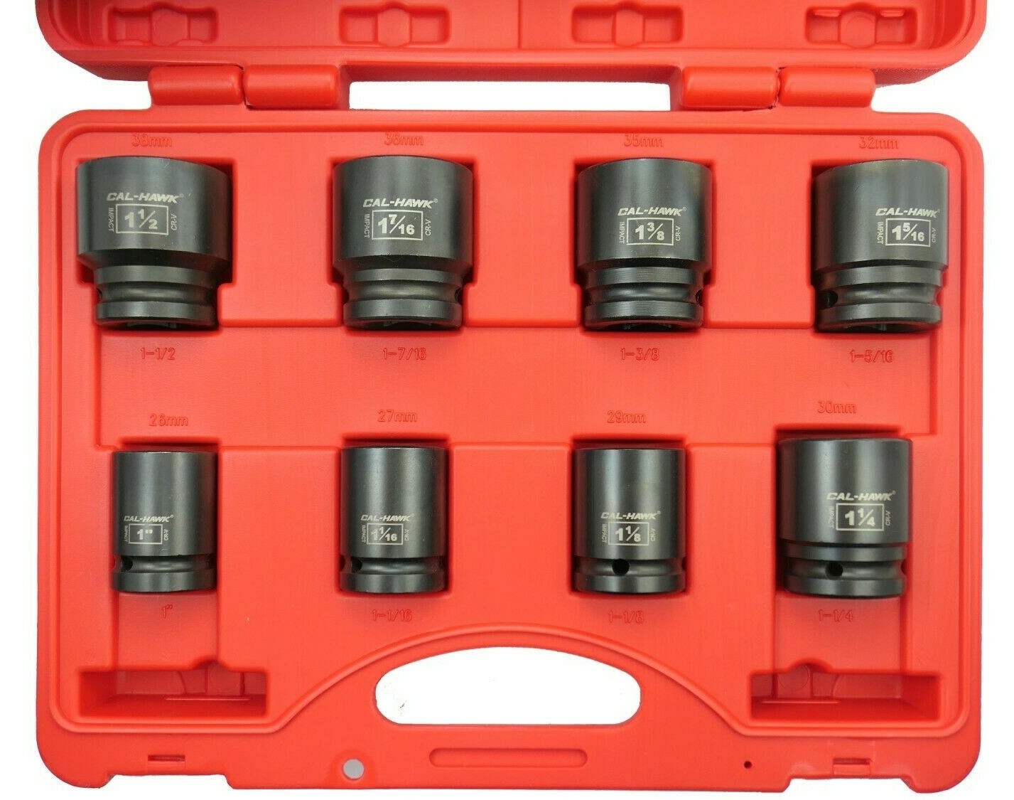 8PC 3/4″ DR. 6 Point Standard Air Impact Tool SAE CRV Pro 1″ to1-1/2″ Socket Set