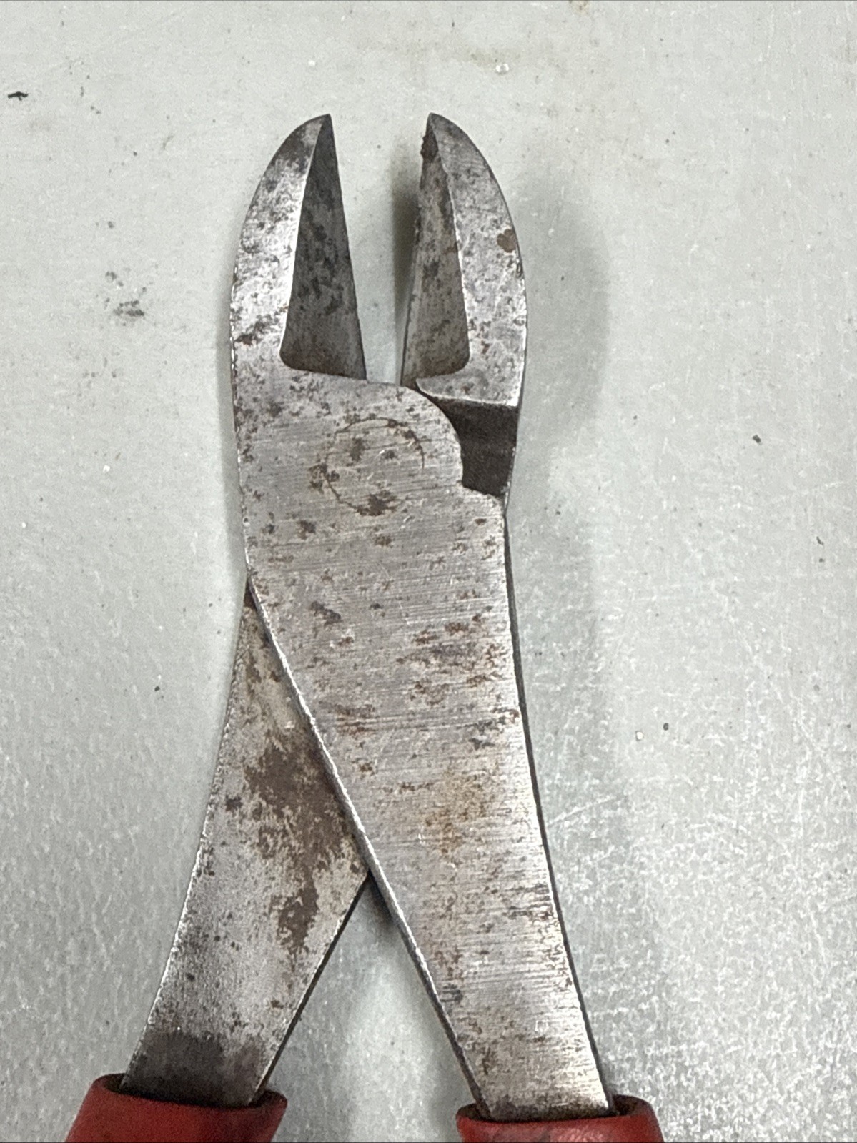 🇺🇸 Snap On Tools HIGH Leverage Diagonal Cutters Pliers 8″ Long Wire Side Red