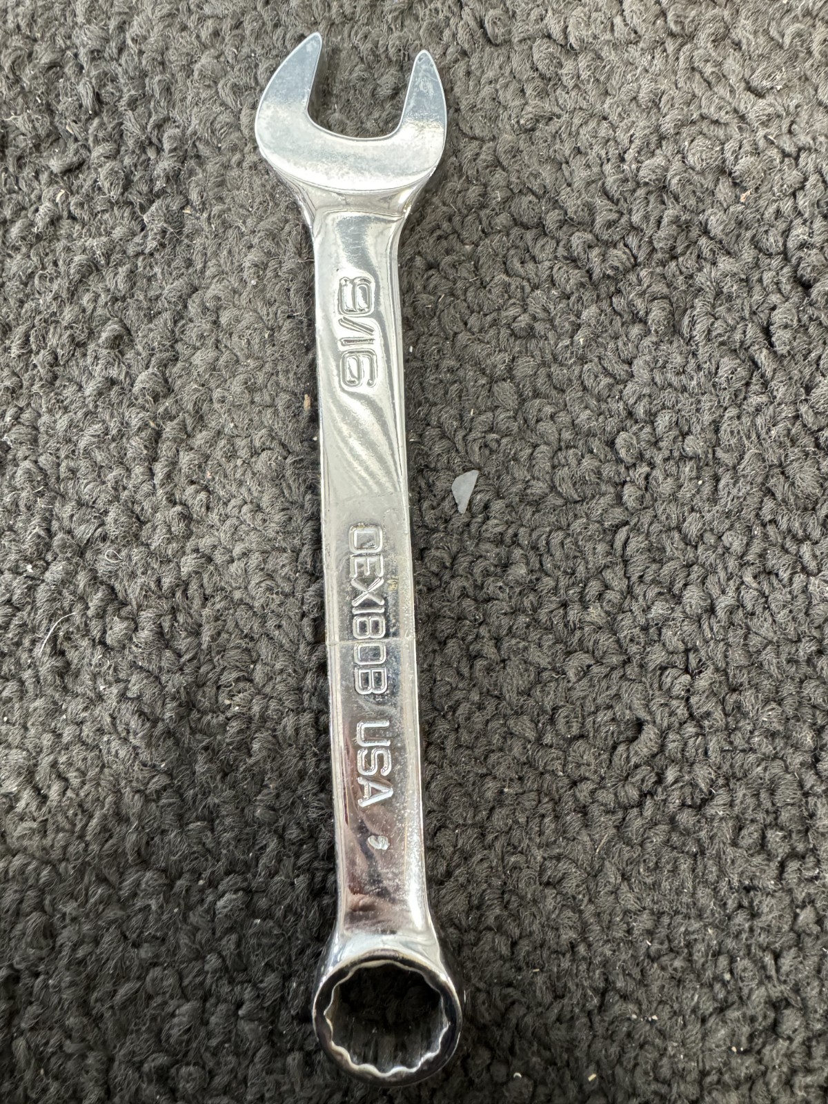 Snap-On Tools USA NEW 9/16″ SAE 12pt Short Length Chrome Combo Wrench OEX180B