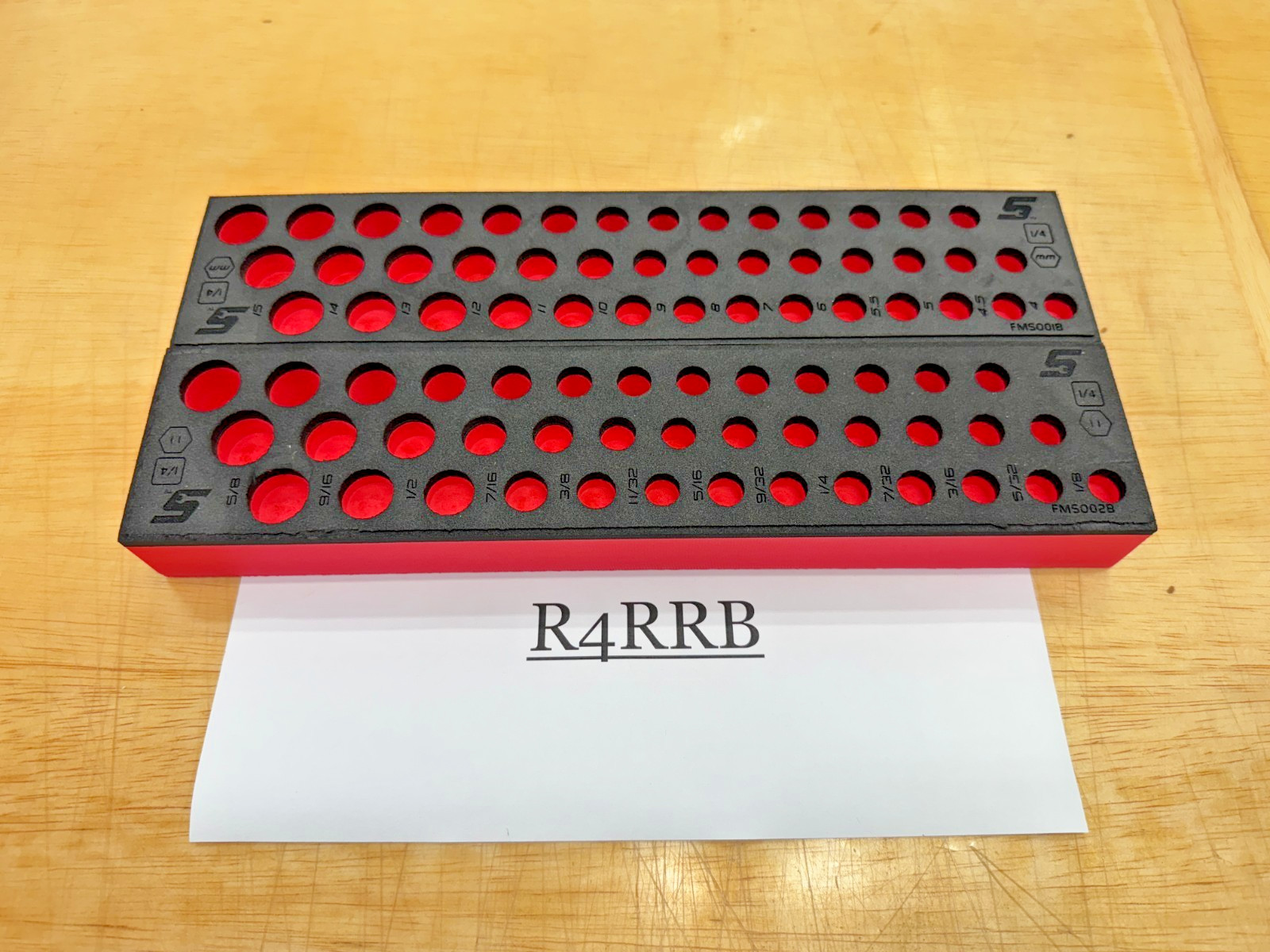 Snap-on Tools RED 2pc FOAM ORGANIZERS for 1/4″ Drive METRIC + SAE Sockets Sets