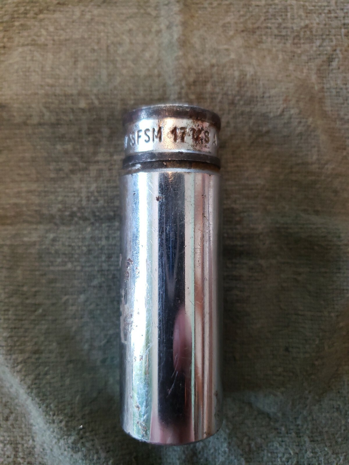 Snap-on SFSM17 17mm 3/8″ Drive 6 Point Chrome Metric Deep Socket Made in USA